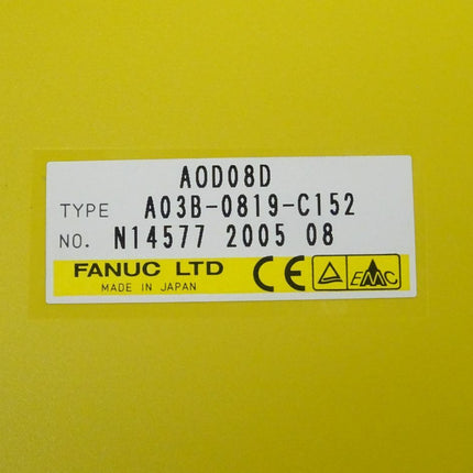 Fanuc AOD08D digitale Ausgabeeinheit A03B-0819-C152 // N14577 2005 08 NEU