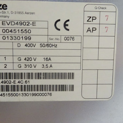 Lenze EVD4902-E / DC speed controller