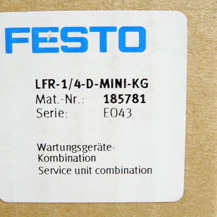 Festo 185781 LFR-1/4-D-MINI-KG Wartungseinheit / Neu OVP