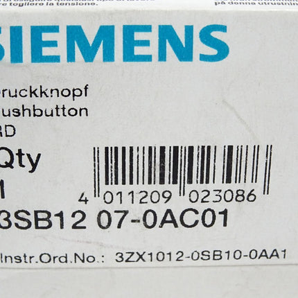 Siemens Druckknopf 3SB1207-0AC01 3SB1400-0C 3SB1400-2A / Neu OVP