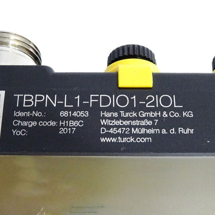 Turck TBPN-L1-FDIO1-2IOL Blockmodul für PROFIsafe / PROFINET Block-I/O-Modul 6814053 / Neuwertig