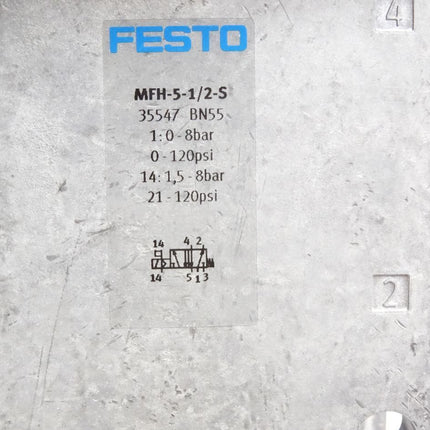 Festo Magnetventil 35547 MFH-5-1/2-S / Neu