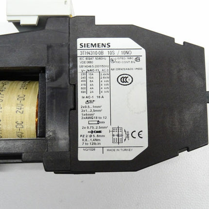 Siemens 3TH4310-0B 24V Spule Schutzschalter 3TH4 310-0B