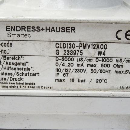 Endress+Hauser Smartec-C Leitfähigkeitsmeßgerät CLD130-PMV12A00