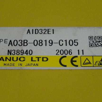 FANUC LTD AID32E1 Type A03B-0819-C105 / N38940 2006 11