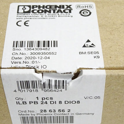 Phoenix Contact 2863562 ILB PB 24 DI 8 DIO8 I/O-Modul / Neu OVP