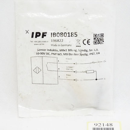 Ipf electronic Sensor Induktiv IB080185 / Neu OVP