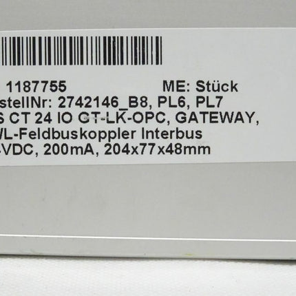 Phoenix Contact 2742146_B8 IBS CT 24 GT-LK-OPC Gateway / 2742146