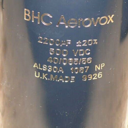 BHC Aerovox ELKO 2200 µF 500VDC ALS30A 1075 NP