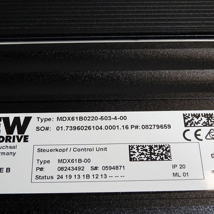 SEW Eurodrive Umrichter 22kW MDX61B0220-503-4-00 08279659 MDX61B-00 08243492 MDX60A0220-503-4-00 08227144 Erneuert