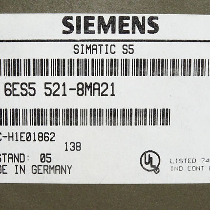 Siemens 6ES5521-8MA21 6ES5 521-8MA21