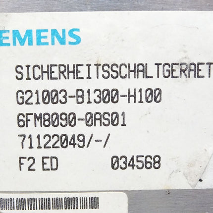 Siemens Sicherheitsschaltgerät 6FM8090-0AS01