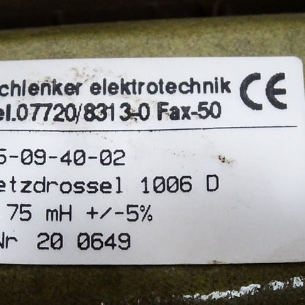 Schlenker Elektrotechnik 05-09-40-02 Netzdrossel