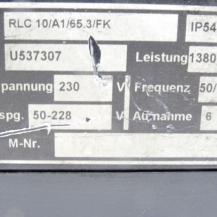 Udo Wagner Phasenanschnittsteuerung RLC10 RLC 10/A1/65.3/FK  U537307 1380VA