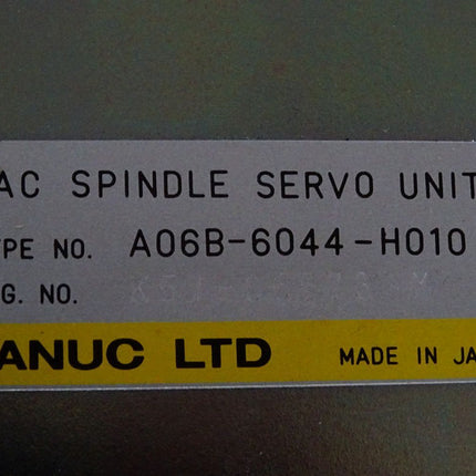 Fanuc AC Spindle Servo Unit A06B-6044-H010 / A20B-0009-0533