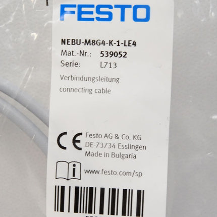 Festo Verbindungsleitung 539052 NEBU-M8G4-K-1-LE4 / Neu OVP