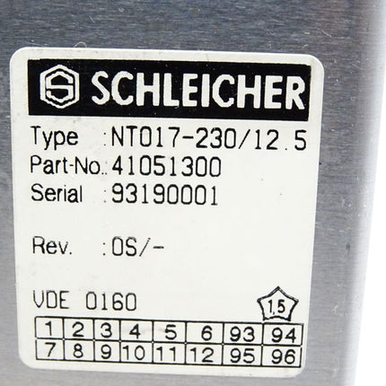 Schleicher NT017-230/12.5 41051300 Netzteil