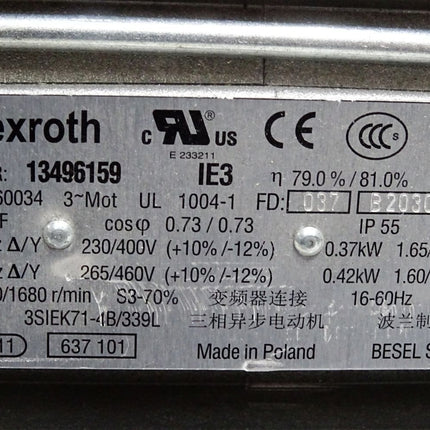 Rexroth Getriebemotor 13496159 0.37kW 1400/1680 r/min i47.879 GKR04-2MHGR-071-4b