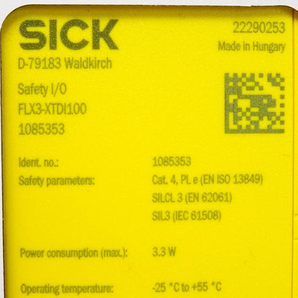 Sick Sicherheitssteuerung Flexi Compact 1085353 FLX3-XTDI100 / Neu OVP versiegelt