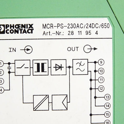 Phoenix Contact 2811954 MCR-PS-230AC/24DC/650