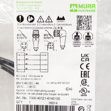 Murr Elektronik 7000-40121-6140100 / Neu OVP