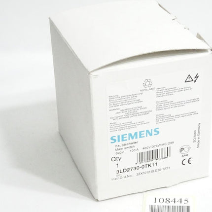 Siemens Hauptschalter 3LD2730-0TK11 / Neu OVP