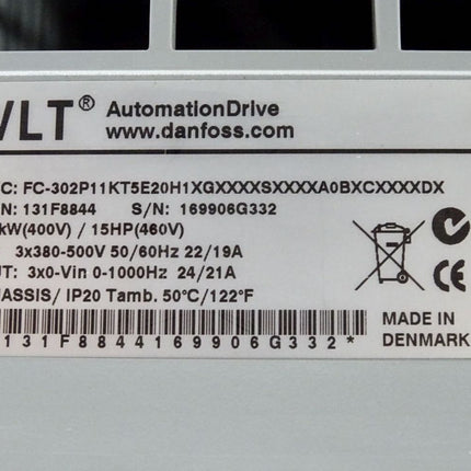 Danfoss VLT Automation Drive 131F8844 FC-302P11KT5E20H1 11kW Frequenzumrichter