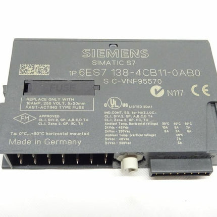 Siemens Simatic S7 6ES7138-4CB11-0AB0 / 6ES71 38-4CB11-0AB0