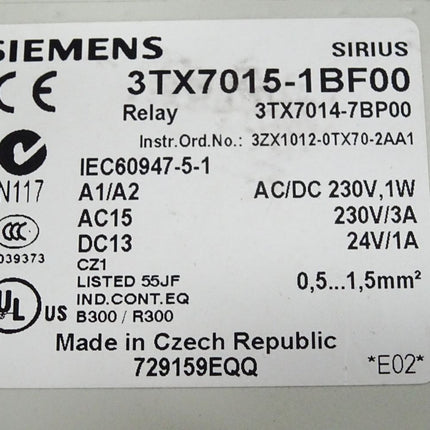 Siemens 3TX7015-1BF00 Relais