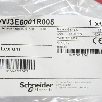 Schneider Electric Lexium SERCOS-III-Kabel VW3E5001R005 0,5m / Neu OVP