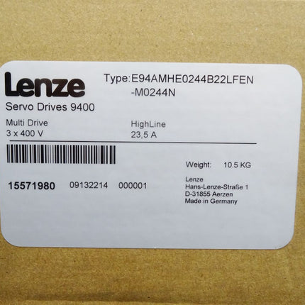 Lenze Servo Drives 9400 E94AMHE0244 E94AMHE0244B22LFEN-M0244N 15571980 15572082 E94AYAB E94AYM22 E94AYFLF E94AYCEN E94AZPM0244N / Neu OVP