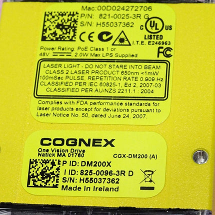 Cognex Barcode-Leser DMR-200X-00 828-0104-3R E 821-0025-3R DM200X 825-0096-3R D / Neu OVP