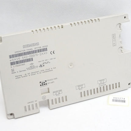 Siemens Backcover Rückschale Panel OP170B Mono 6AV6542-0BB15-2AX0 6AV6 542-0BB15-2AX0