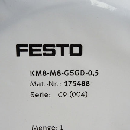 Festo 175488 KM8-M8-GSGD-0,5 Anschlusskabel / Neu OVP