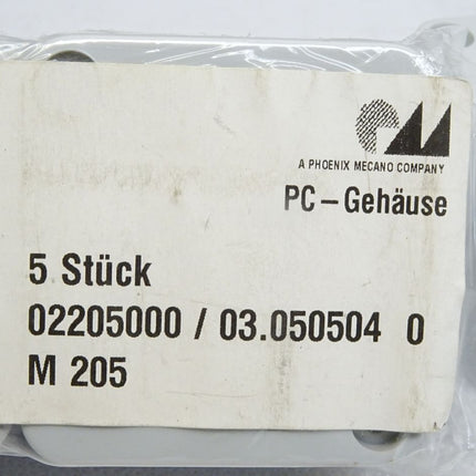 Phoenix Mecano PC-Gehäuse Industriegehäuse 02205000 / 03.050504 M205 / Neu OVP