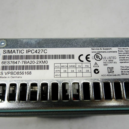 Siemens Simatic Microbox PC IPC427C 6ES7647-7BA20-2XM0 / 6ES7 647-7BA20-2XM0