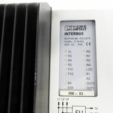 Phoenix Contact Interbus IBS IP 400 ME-VFD 3A FO / 27 34 523 / 2734523