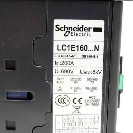 Schneider Electric EasyPact TVS LC1E160 LC1E160...N 200A 690V / Neu