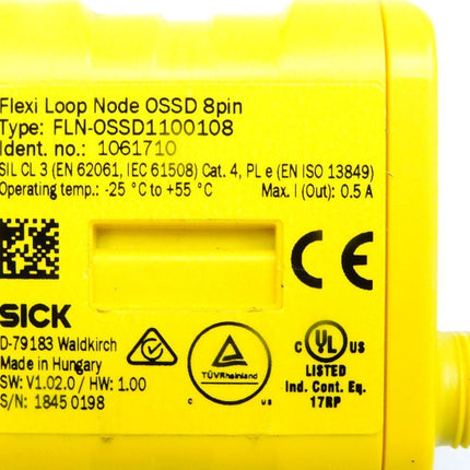 Sick Sensor mit Betätiger MLP1-SMMF0AC 1080321 MLP1-XSMF0AC 1079760 + MLP1-XA 1078199 + FLN-OSSD1100108 1061710