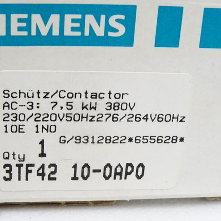 Siemens Schütz 3TF4210-0AP0 / Neu OVP