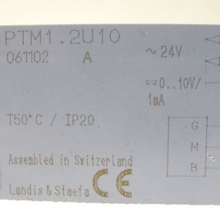 Siemens Landis&Staefa 061102 / PTM1.2U10