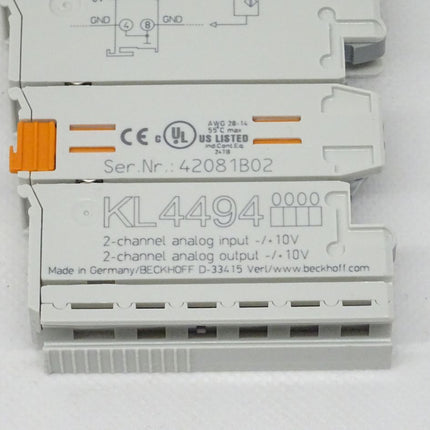 Beckhoff KL4494 Eingangs-, und zwei Ausgangskanälen, -10 V...+10V