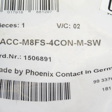 Phoenix Contact 1506891 SACC-M8FS-4CON-M-SW Steckverbinder / Neu OVP