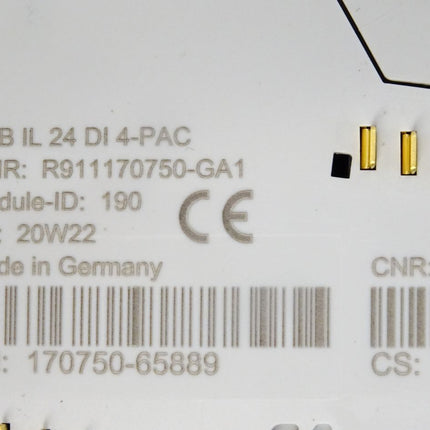 Rexroth R911170750 -GA1 R-IB IL 24 DI 4-PAC