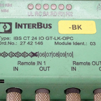 Phoenix Contact 2742146 InterBus IBS CT 24 IO GT-LK-OPC