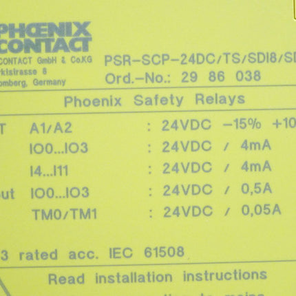 Phoenix Contact 2986038 PSR-SCP- 24DC/TS/SDI8/SDIO4 Erweiterungsmodul