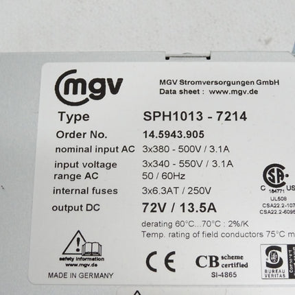 MGV Stromversorgung SPH1013-7214 14.5943.905