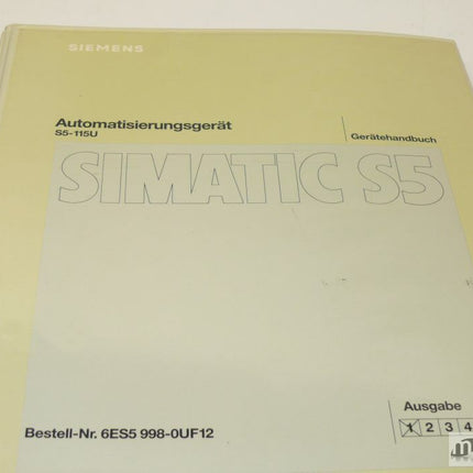 Siemens Simatic S5 Gerätehandbuch 6ES5998-0UF12 / 6ES5 998-0UF12