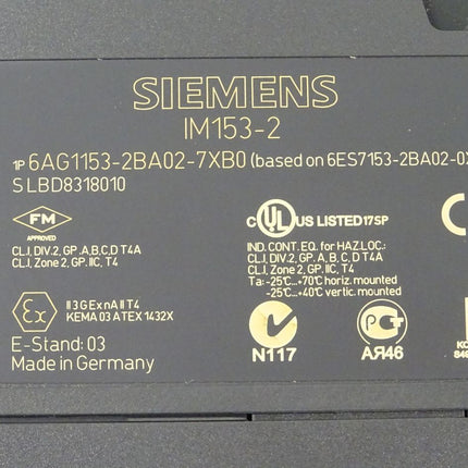 Siemens SIPLUS ET200M IM153-2 6AG1153-2BA02-7XB0 / 6AG1 153-2BA02-7XB0 NEU-OVP