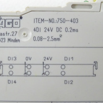 Wago 750-403 4-Kanal Digitale Eingangsklemme